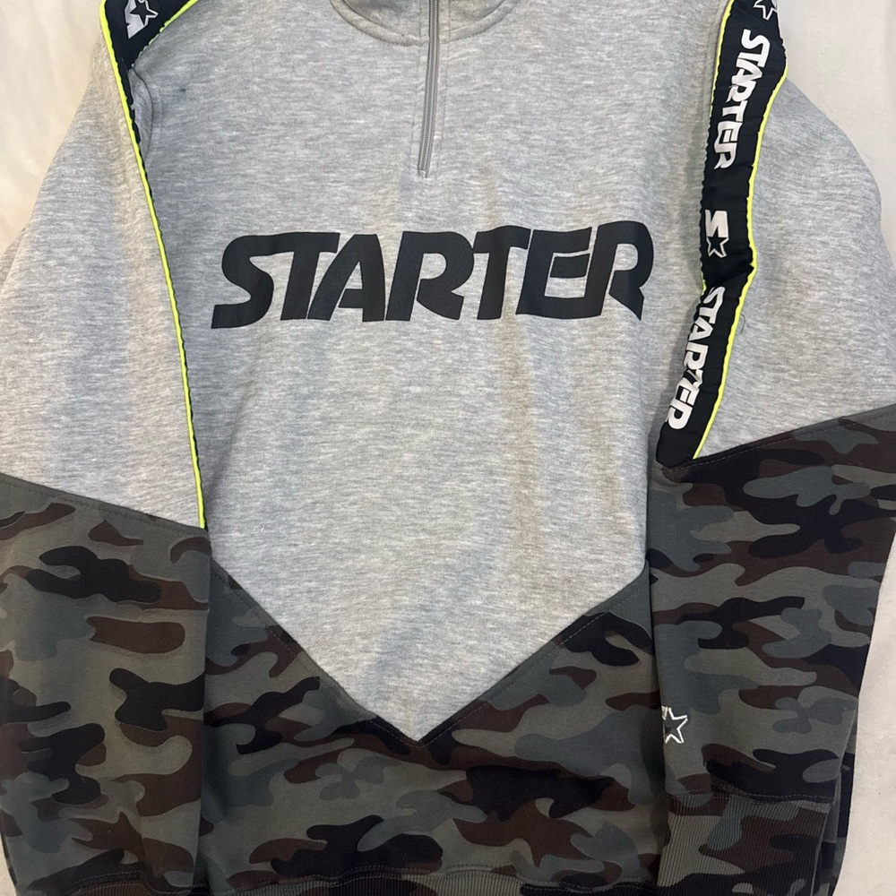 Starter Gray and Camouflage Pullover
